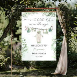 Välkomna till en söt liten Barnkläder Baby Shower Poster