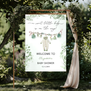 Välkomna till en söt liten Barnkläder Baby Shower Poster