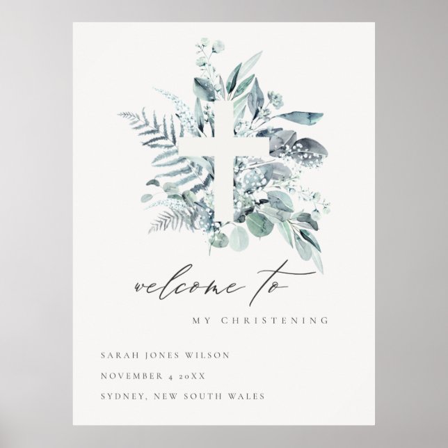 Välkomna till Eucalyptus Fern Fauna Kor Christenin Poster (Framsidan)
