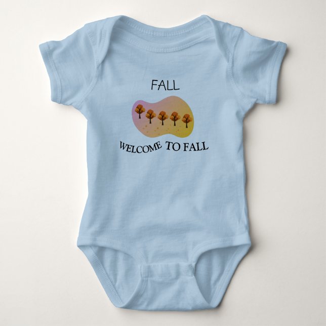 Välkomna till Fall Light Blue Baby T Shirt (Framsida)