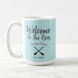 Välkomna till floden anpassningsbar namn kaffemugg