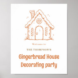 Välkomna till Gingerbröd House Decororto jul Poster