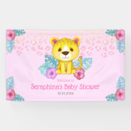 Välkomna till Girly Rosa Leopard Baby Shower