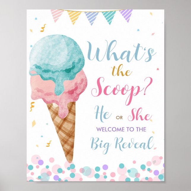 Välkomna till Ice Cream Han eller hon Colorbering  Poster (Framsidan)