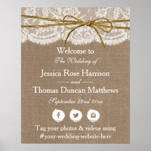 Välkomna till insamlingen av Rustic Twine Bow Bröl Poster