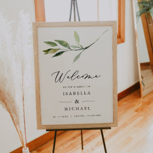 Välkomna till ISABELLA Elegant Minimal Greenery Br Poster