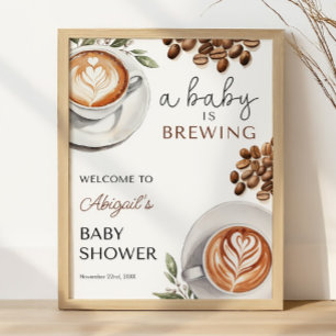 Välkomna till kaffebabyskor - Baby andas 16 x 20 Poster