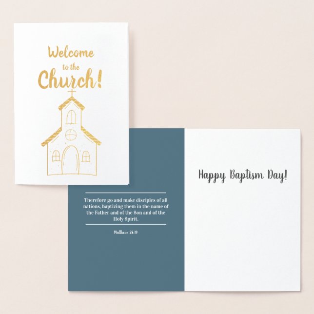 Välkomna till kyrkan - Foil Card Folierat Kort (Display)