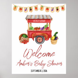 Välkomna till lantbrukarens babyskor på marknaden poster