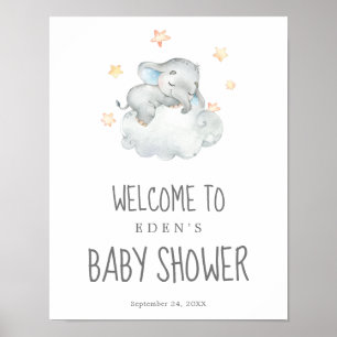 Välkomna till Lavande Little Elephant Boy Baby Sho Poster