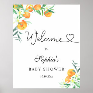 Välkomna till Little cutie babydusch Poster