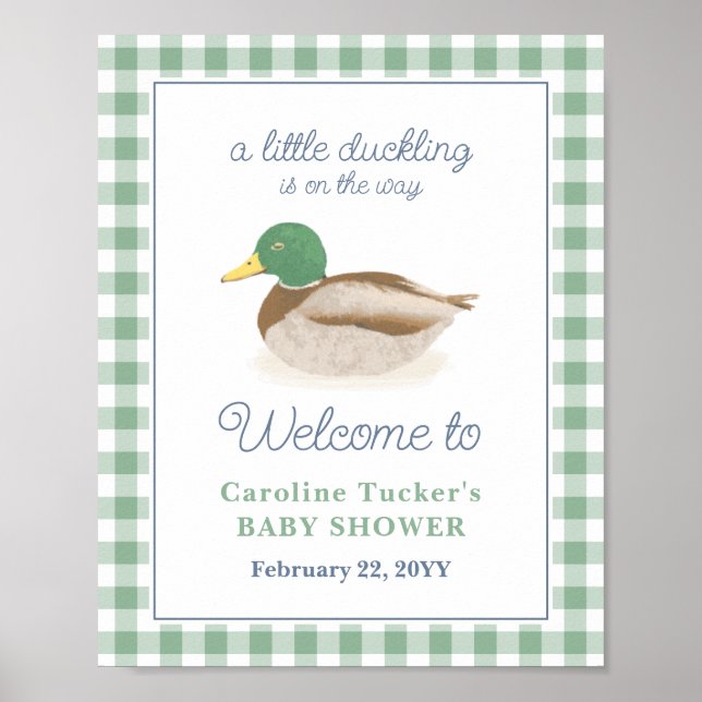 Välkomna till Mallard Anka Duckling Hunting Baby S Poster (Framsidan)
