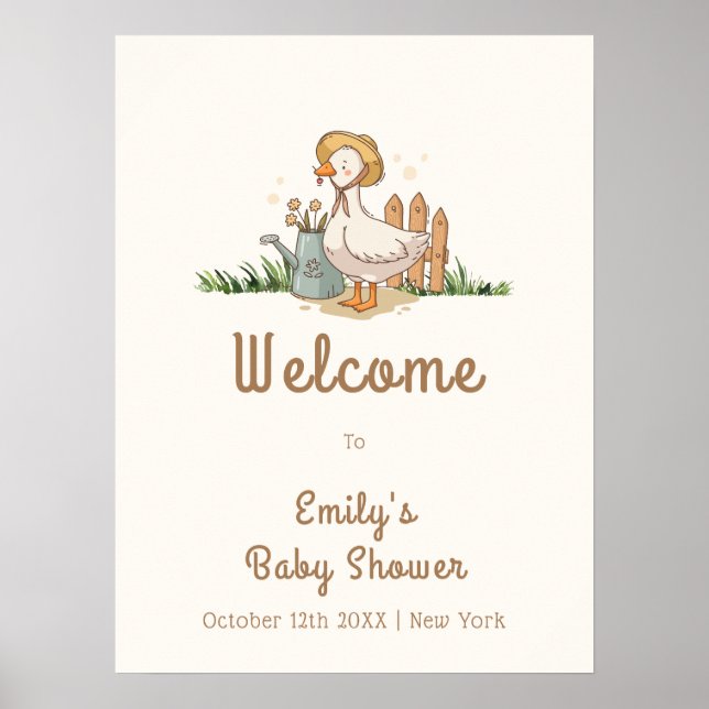 Välkomna till Meodow Little Duckling Garden Baby S Poster (Framsidan)