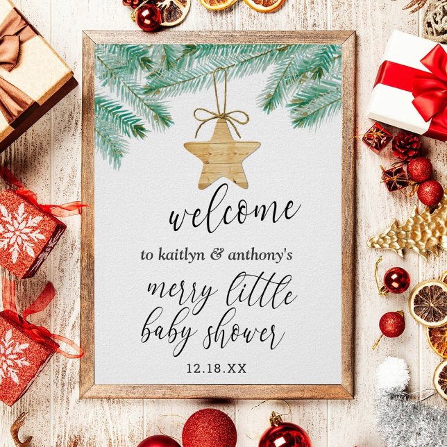 Välkomna till Merry Little Baby Shower Poster (Skapare uppladdad)