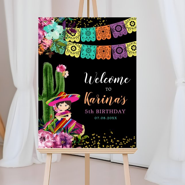 Välkomna till Mexikanska färgstarka fiesta-Blommig Poster (Skapare uppladdad)
