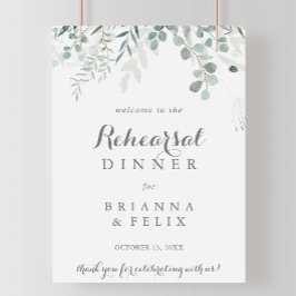 Välkomna till minimalistisk eukalyptus Rehearsal D Poster