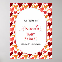 Välkomna till Modern Little Baby Shower Poster