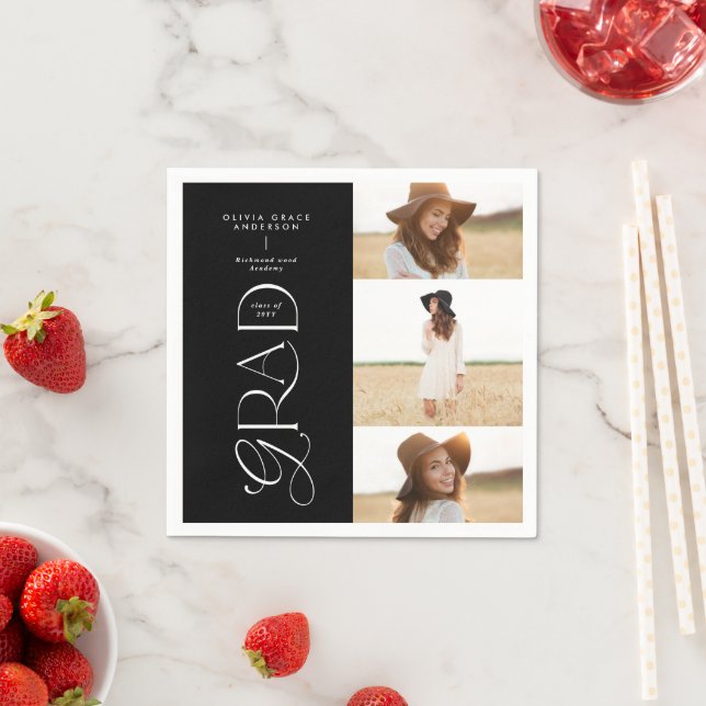 Välkomna till modern typografi med flera foto stud pappersservett (Insitu)