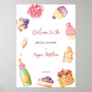 Välkomna till möhippan Brunch och bubbelkonserter Poster