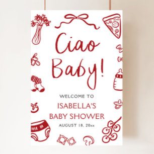 Välkomna till Red Italia Pizza Ciao Baby Baby Show Poster