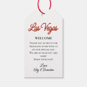 Välkomna till Red Las Vegas Sparkles Bröllop Presentetikett