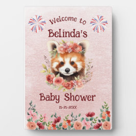 Välkomna till Red Panda Bear Baby Shower