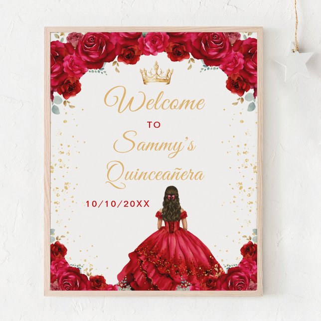 Välkomna till Red Princess Quinceañera Poster (Skapare uppladdad)