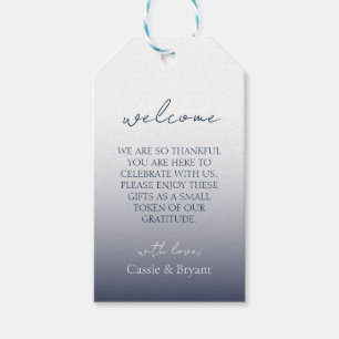 Välkomna till Romantic Navy Blue Elegant bröllop Presentetikett
