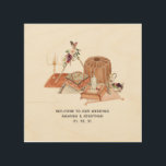 Välkomna till Rustic Autumn Shrine Bohemian Bröllo Trätavla<br><div class="desc">Vattentäkt poster med torr rustik höst - hösten med en kork höst med en bohemisk teepé.</div>