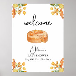 Välkomna till Rustic Cutie Pumpkin Paj Fall Baby S Poster