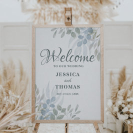 Välkomna till Rustic Eucalyptus Foliage Bröllop Poster