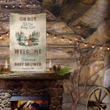 Välkomna till Rustic Forest Barly Wait Baby Shower