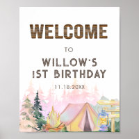 Välkomna till Rustic Rosa Girl Camping Birthday
