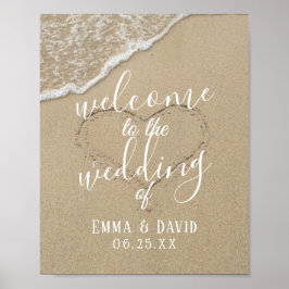 Välkomna till Sand Beach Wedding Poster