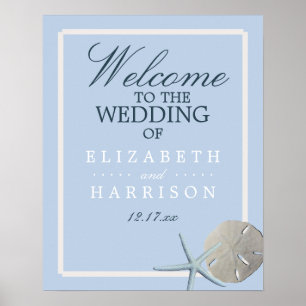 Välkomna till Sand Dollar and Starfish Beach Weddi Poster