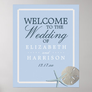 Välkomna till Sand Dollar and Starfish Beach Weddi Poster