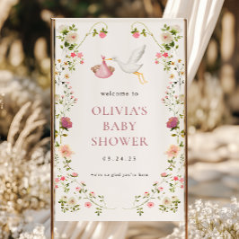 Välkomna till Stork Delivery Rosa Girl Baby Shower