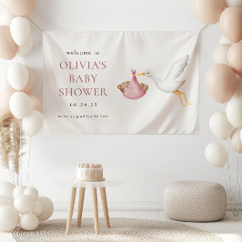 Välkomna till Stork Delivery Rosa Girl Baby Shower