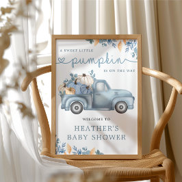 Välkomna till Sweet Little Pumpkin Autumn Shower Poster