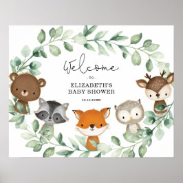 Välkomna till Sweet Woodland Forest Greenery Wande Poster