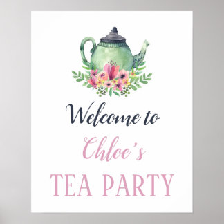 Välkomna till Tea Party Poster
