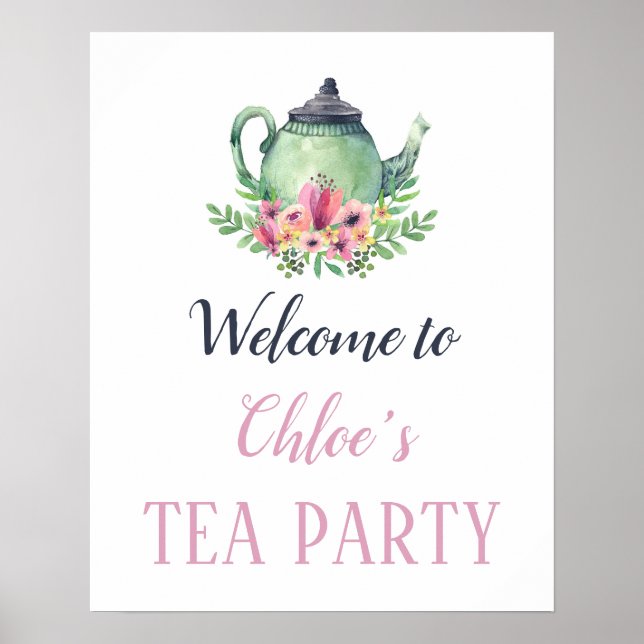 Välkomna till Tea Party Poster (Framsidan)