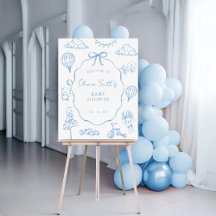 Välkomna till Toile De Jouy Blue Boy Baby Shower