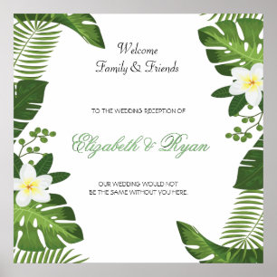 Välkomna till Tropical Island Botanical Bröllop Poster