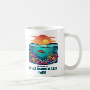 Välkomna till Underbar Barrier Reef National Austr Kaffemugg