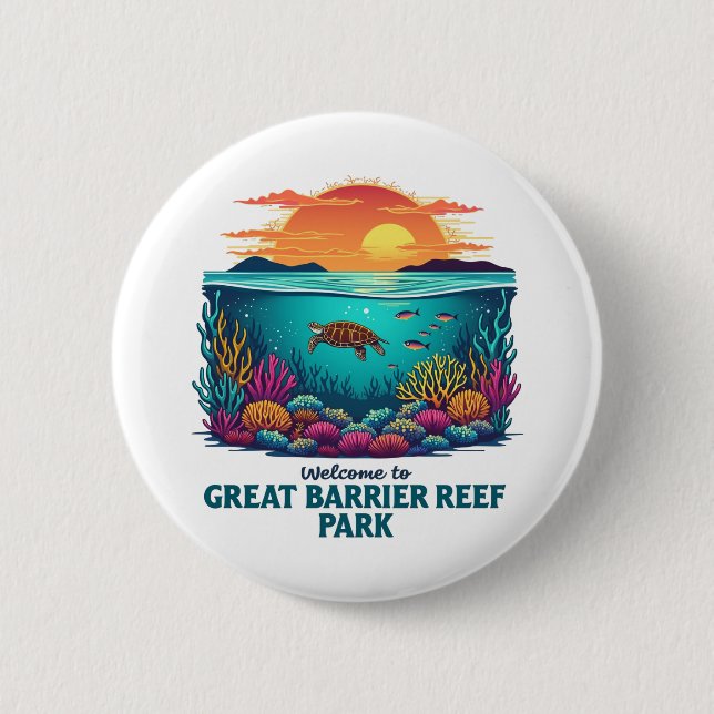 Välkomna till Underbar Barrier Reef National Austr Knapp (Framsida)