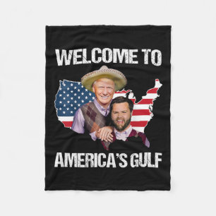 Välkomna till USA:s Bukt Trump Vance Brothe Fleecefilt
