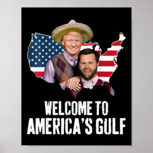 Välkomna till USA:s Bukt Trump Vance Brothe Poster