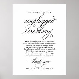 Välkomna till vår opluggade ceremonin poster