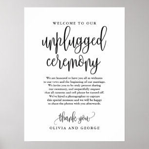 Välkomna till vår opluggade ceremonin poster